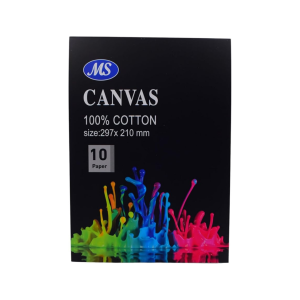 MS Canvas Paper Pad, 100% Cotton, Size A4, 10 Sheets, Premium Art Paper (Canvas)