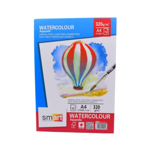 Smart Watercolor 10 Sheets Sketch Pad, A4-320Gram - White Paper