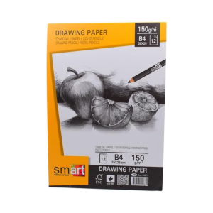 Smart Drawing Paper 12 Sheets Sketch Pad 150Grams, Size B4, White Paper