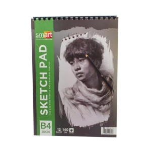 Smart 12 Sheets Sketch Pad 140 Grams for Art Drawing, B4