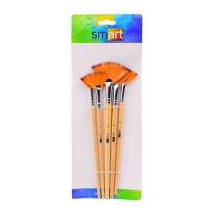 Smart Fan Artist Brush Set, 5 Pieces - Orange