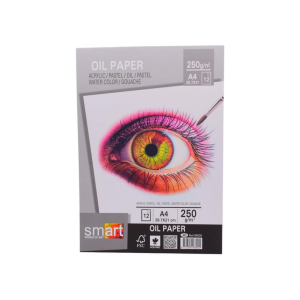 Smart Oil Paper 12 White Paper Sheets Sketch Pad 250 Grams Size A4