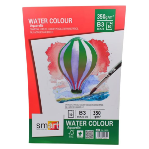 Smart Watercolor 10 Sheets Sketch Pad, B3 - 350 Grams Cream Light Paper