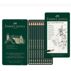 Faber-Castell 9000 Graphite Pencil, Art Set, Tin Of 12